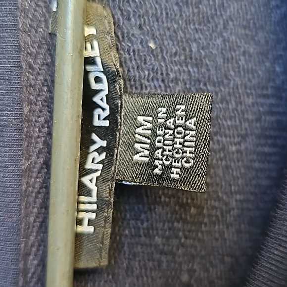 Hillary Radley Navy and Gray Striped Knit Dress - Picture 2 of 2